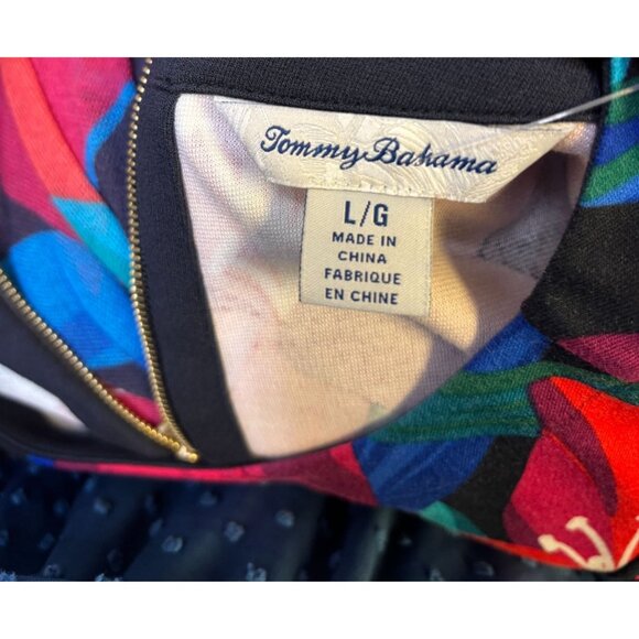 2p Tommy Bahama Floral Print Dress Matching Cover-Up Red Multicolor M - Picture 10 of 11
